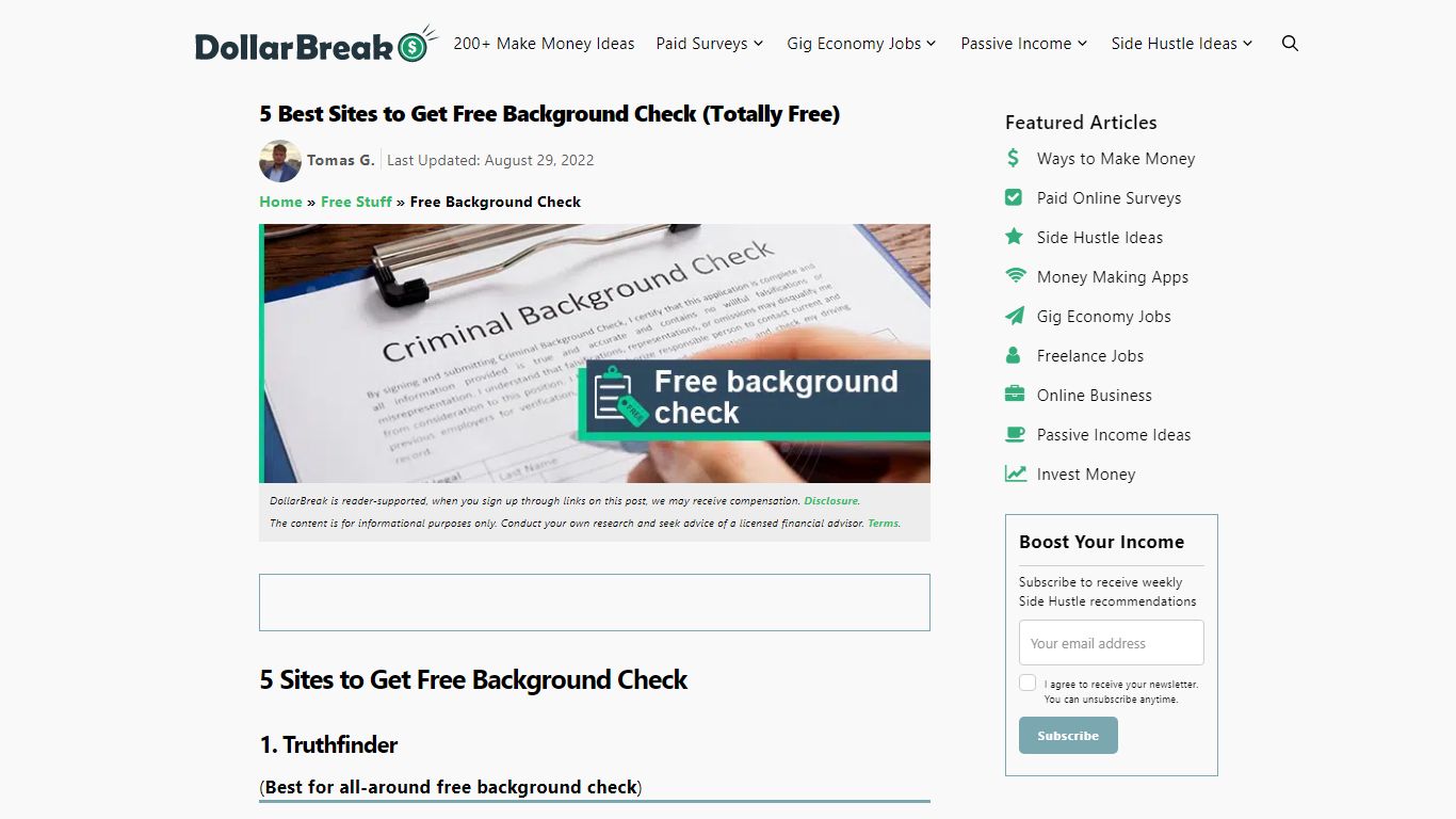 5 Best Sites to Get Free Background Check (Totally Free) - DollarBreak